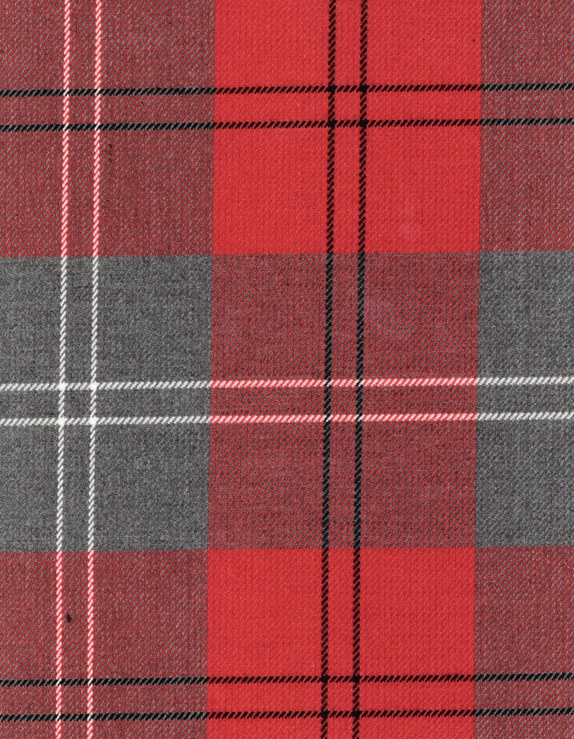 Grey Red Check* fabric woven by Marton Mills