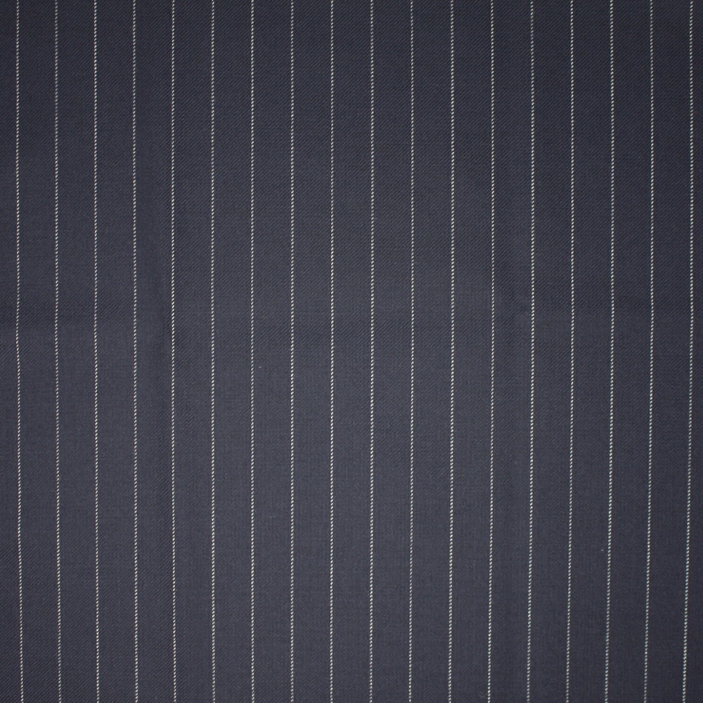Navy Chalkstripe fabric woven by Marton Mills